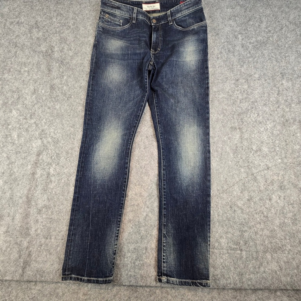 Teleria Zed Cobra 19 A Mens Jeans Size 36 Blue Denim Made in Italy Slim Straight